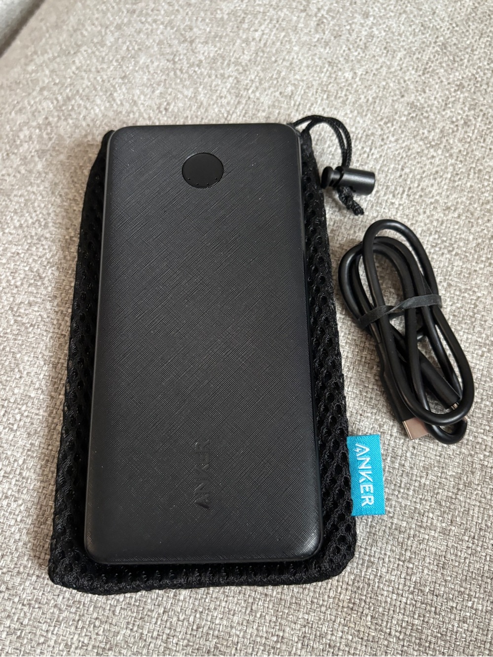 Anker Black PowerCore Slim 10000 PD with Mesh Pouch and USB-C